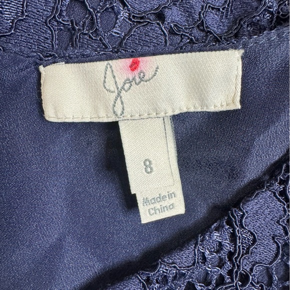 Joie Adisa Navy Blue Lace Mini Dress Sz 8 - Picture 14 of 15